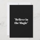 魔法を信じて　白黒のクリスマスカード 招待状 (正面)