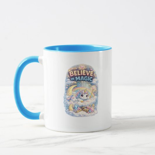 魔法を信じるユニコーン アクセントマグ マグカップ (左)