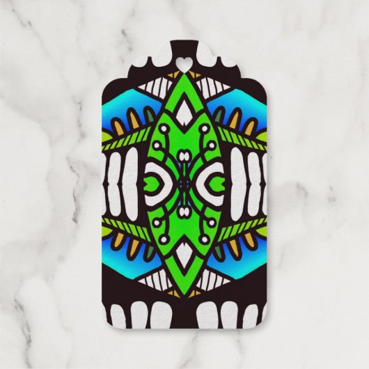 魔法を実現はっきりした抽象芸術 ギフトタグ (裏面)