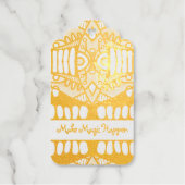 魔法を実現はっきりした抽象芸術 ギフトタグ (正面)