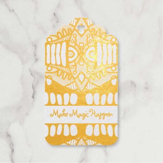 魔法を実現はっきりした抽象芸術 ギフトタグ (正面)