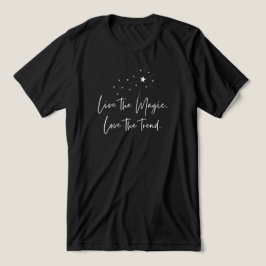 魔法を愛するトレンド杖と輝く白 トライブレンドTシャツ