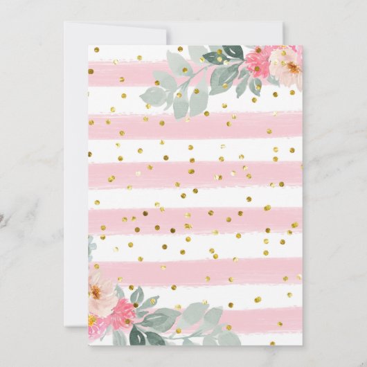 魔法を開始…かわいい一角獣のベビーシャワー 招待状 (裏面)