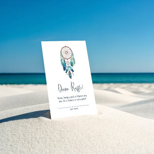 魔法アクアマリンドリームキャッチャーおむつラッフル エンクロージャーカード