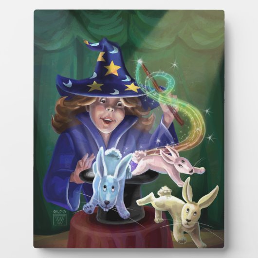 魔法アクトうさぎからの帽子 フォトプラーク (正面)