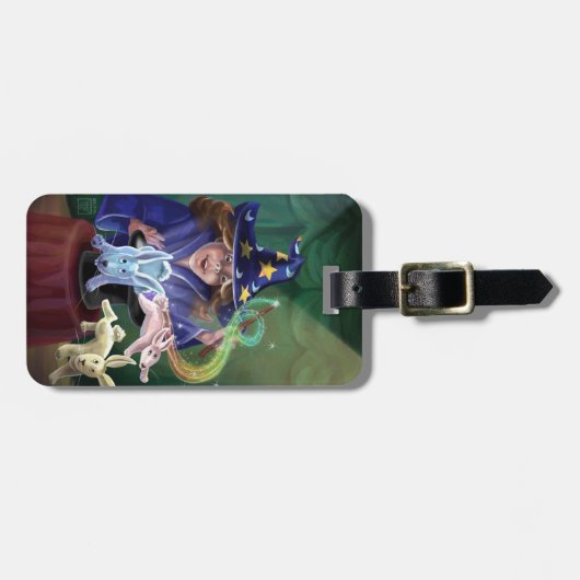 魔法アクトうさぎからの帽子 ラゲッジタグ (正面横)
