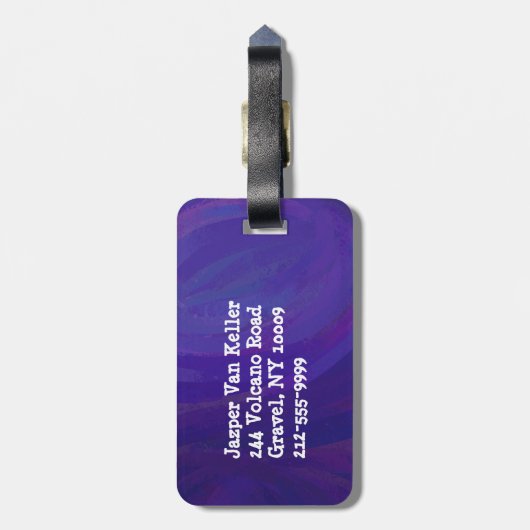 魔法アクトうさぎからの帽子 ラゲッジタグ (裏面縦)