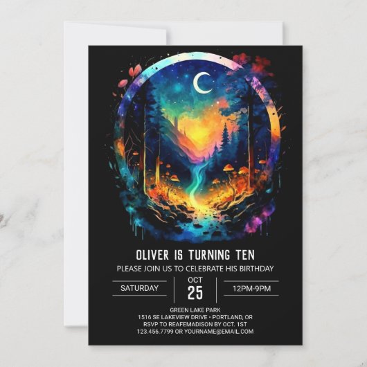 魔法アドベンチャーワイーツグローブ誕生日 招待状 (正面)