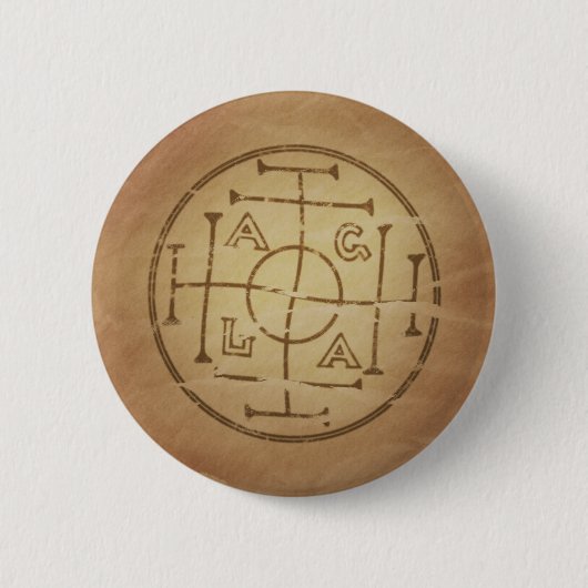 魔法アムレット成功ウェルスロングライフ魔法チャーム 缶バッジ (正面)