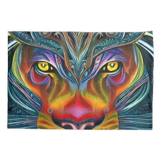 魔法アートのファンタジーライオン 枕カバー (裏面)