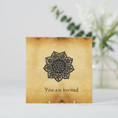 魔法イベント金属金ゴールド紙 招待状 (スタンド正面)