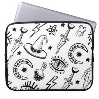 魔法インクスケッチシームレスパターン ラップトップスリーブ