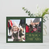 魔法インザエアグリーン数々のフォトホリデーカード シーズンカード (スタンド正面)