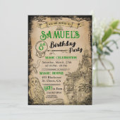 魔法ウィザードグリーン誕生日パーティー 招待状 (スタンド正面)