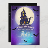 魔法ウィザードリキャッスルバースデーパーティー 招待状 (正面/裏面)