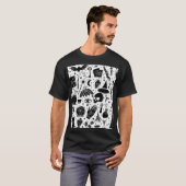 魔法ウィッチパターン:ヴィンテージウィッチクラフト背景 Tシャツ (正面フル)