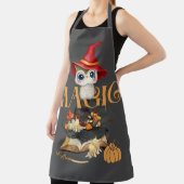 魔法ウィッチフクロウ秋をテーマ エプロン (インサイチュ)