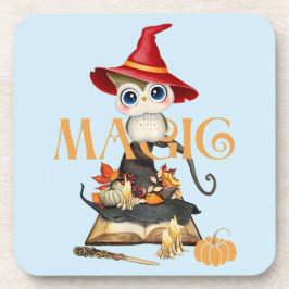 魔法ウィッチフクロウ秋をテーマ コースター