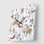 魔法ウィンターワンダーランド スクエア壁時計 (傾斜)