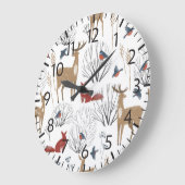 魔法ウィンターワンダーランド ラージ壁時計 (傾斜)