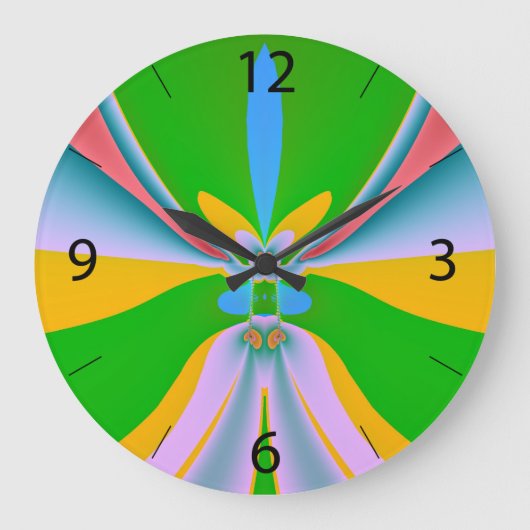 魔法ウェイラウンドクロッカスタマイズク –  ラージ壁時計 (正面)