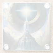 魔法ウォーターフォールファンタジーアート ガラスコースター (裏面)
