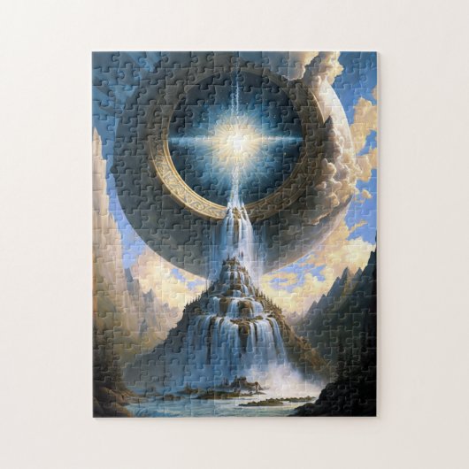 魔法ウォーターフォールファンタジーアート ジグソーパズル (縦)