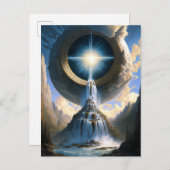 魔法ウォーターフォールファンタジーアート ポストカード (正面/裏面)