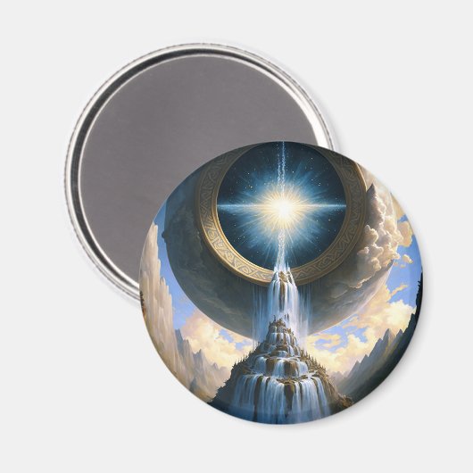 魔法ウォーターフォールファンタジーアート マグネット (正面/裏面)