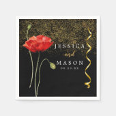 魔法エレガントのキラキラ結婚のカクテル スタンダードカクテルナプキン (正面)