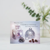 魔法エレガントの白いクリスマスドリームはがき シーズンポストカード (スタンド正面)