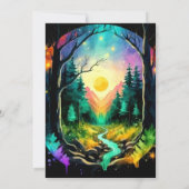 魔法エレガントブラッシュウッド誕生日 招待状 (裏面)