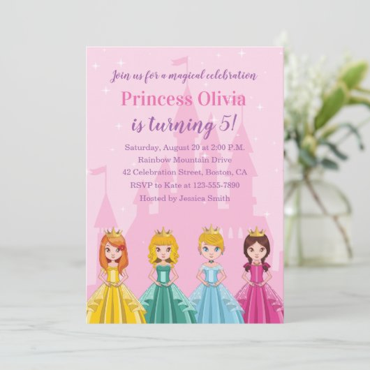 魔法エレガントプリンセス王室のガールバースデーパーティー 招待状 (スタンド正面)