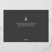 魔法エレガントモダンのクリスマス家族3写真 箔シーズンカード (裏面)