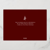 魔法エレガントモダンのクリスマス家族3写真 箔シーズンカード (裏面)