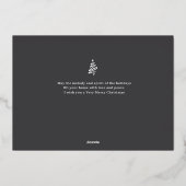 魔法エレガントモダンのクリスマス家族3写真 箔シーズンカード (裏面)