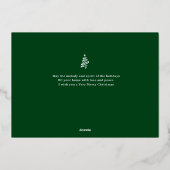 魔法エレガントモダンのクリスマス家族3写真 箔シーズンカード (裏面)