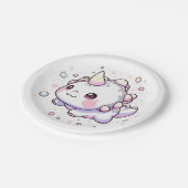 魔法エレガント恐竜の赤ちゃんシャワー ペーパープレート (アングル)