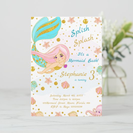 魔法エレガント的アンダーザシーパーティー招待状 招待状 (スタンド正面)