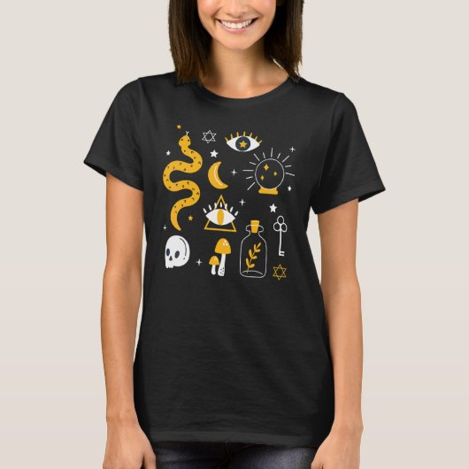 魔法オカルト天の魔術師すべて見る目 Tシャツ (正面)