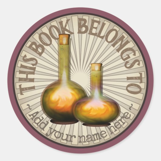 魔法オプション蔵書票 ラウンドシール (正面)