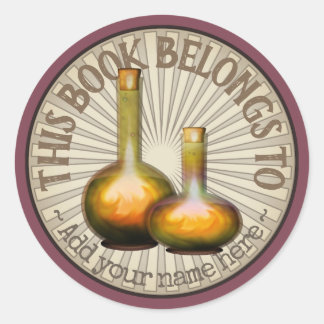 魔法オプション蔵書票 ラウンドシール