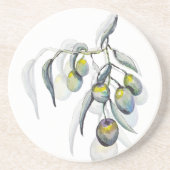 魔法オリーブ枝水カラーハンド色彩の鮮やか コースター (正面)