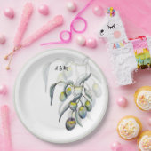 魔法オリーブ枝水カラーハンド色彩の鮮やか ペーパープレート (パーティー)