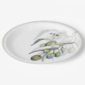 魔法オリーブ枝水カラーハンド色彩の鮮やか ペーパープレート (アングル)