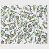 魔法オリーブ枝水カラーハンド色彩の鮮やか ラッピングペーパー (フラット)