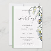 魔法オリーブ枝水カラーハンド色彩の鮮やか 招待状 (正面)