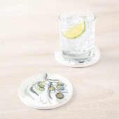 魔法オリーブ水彩手絵を描形 コースター (側面)