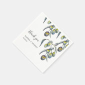 魔法オリーブ水彩手絵を描形 スタンダードカクテルナプキン (角)