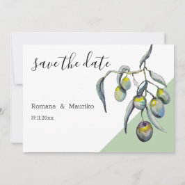 魔法オリーブ水彩手絵を描形 セーブザデート